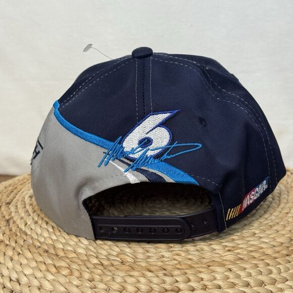 Vintage Pfizer Roush Racing NASCAR Hat Blue Gray Snapback Cap Mark Martin #6 - Picture 3 of 7